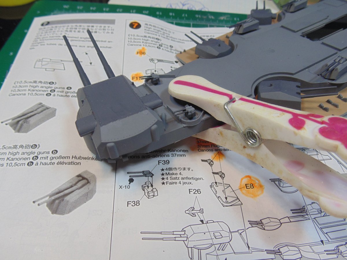 Chop, pin, then clamp on sub deck