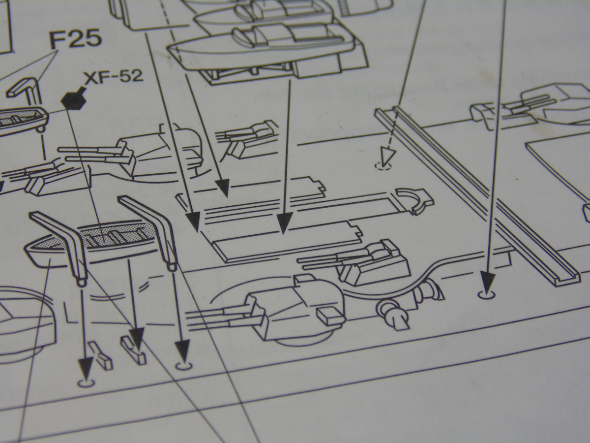 Step 18 close-up of hanger and funnel location