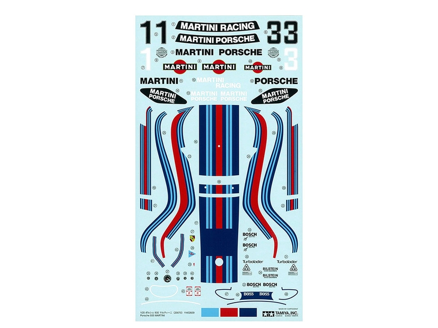 Decals Tamiya Porsche Martini 1-20 Scale 20070