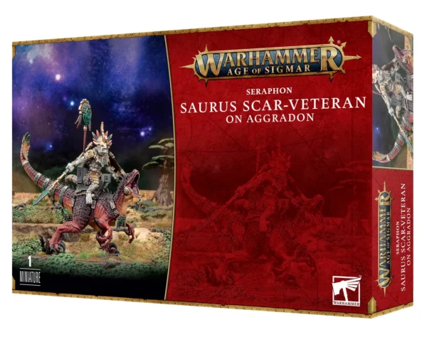 Warhammer Age of Sigmar Seraphon Saurus Scar-Veteran on Aggradon 88-24