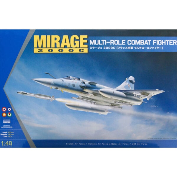 Kinetic Models Mirage 2000C Multi-Role Combat Fighter 1/48 Scale K48042