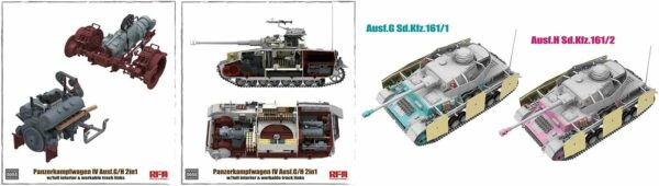 Ryefield Models Pz.Kpfw.IV Ausf.G/H Sd.Kfz 161/1 Sd.Kfz.161/2 with Full Interior 1/35 Scale 5055