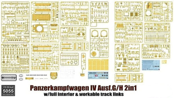 Ryefield Models Pz.Kpfw.IV Ausf.G/H Sd.Kfz 161/1 Sd.Kfz.161/2 with Full Interior 1/35 Scale 5055