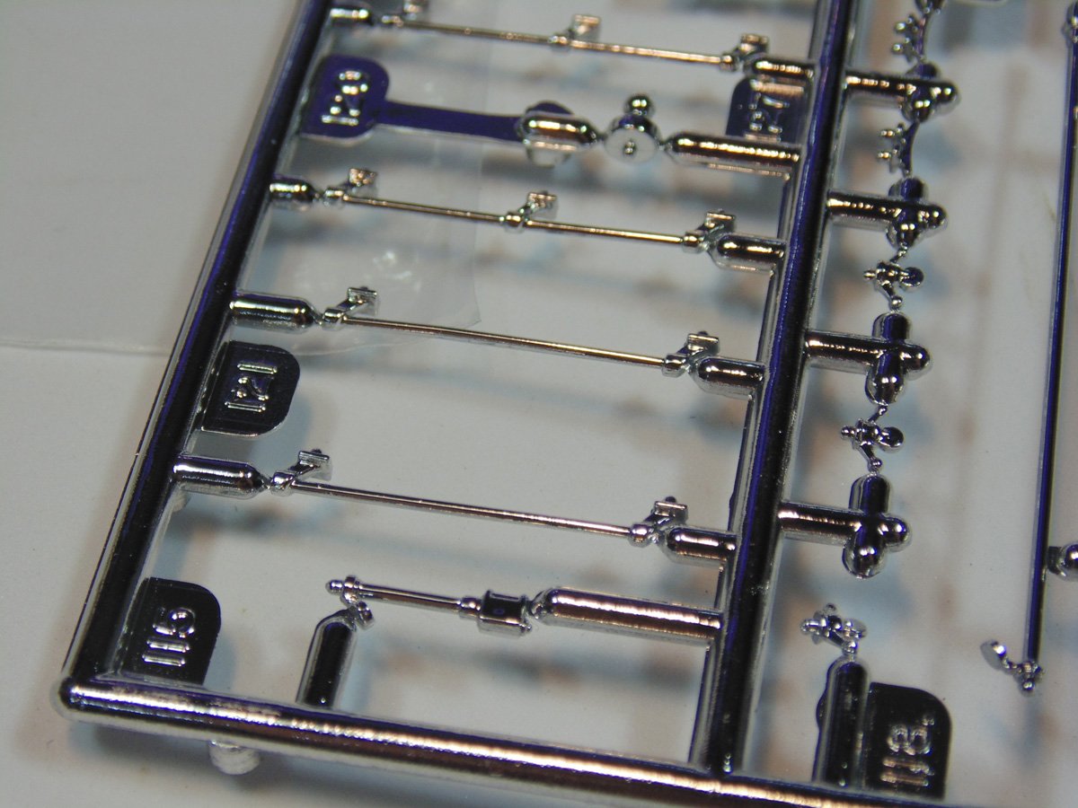 Side view of the chrome parts