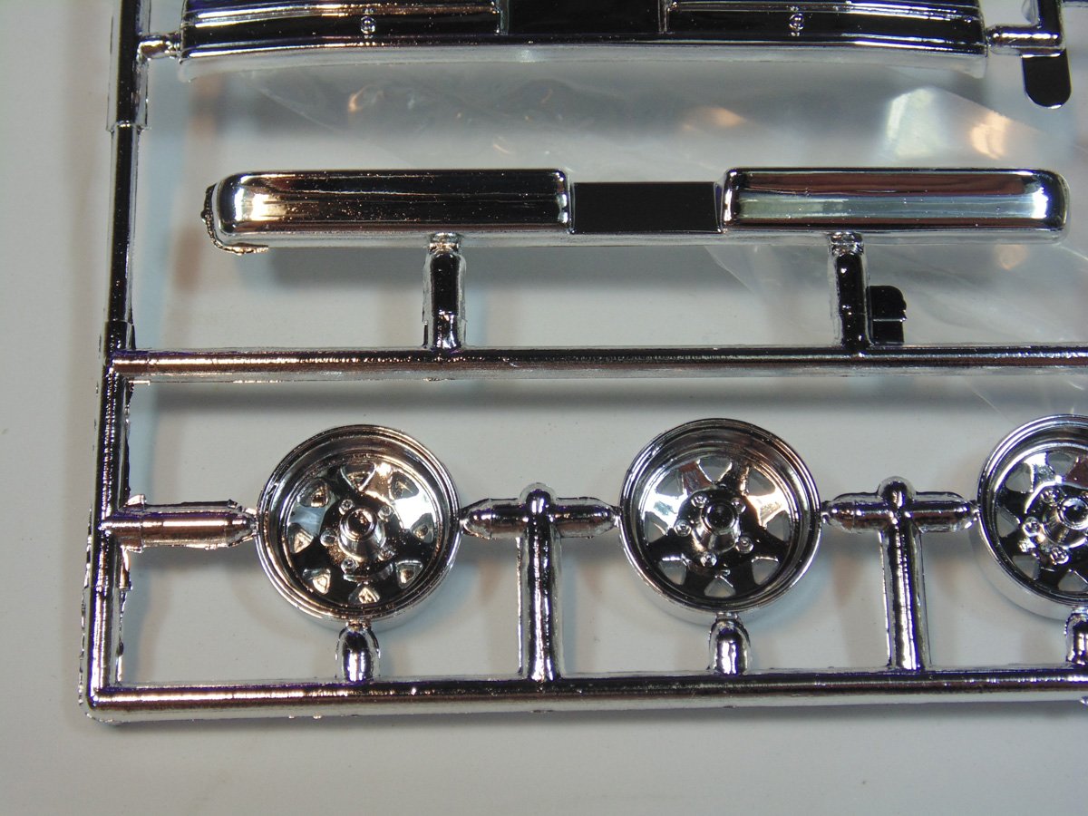 Close up shot of the chrome parts