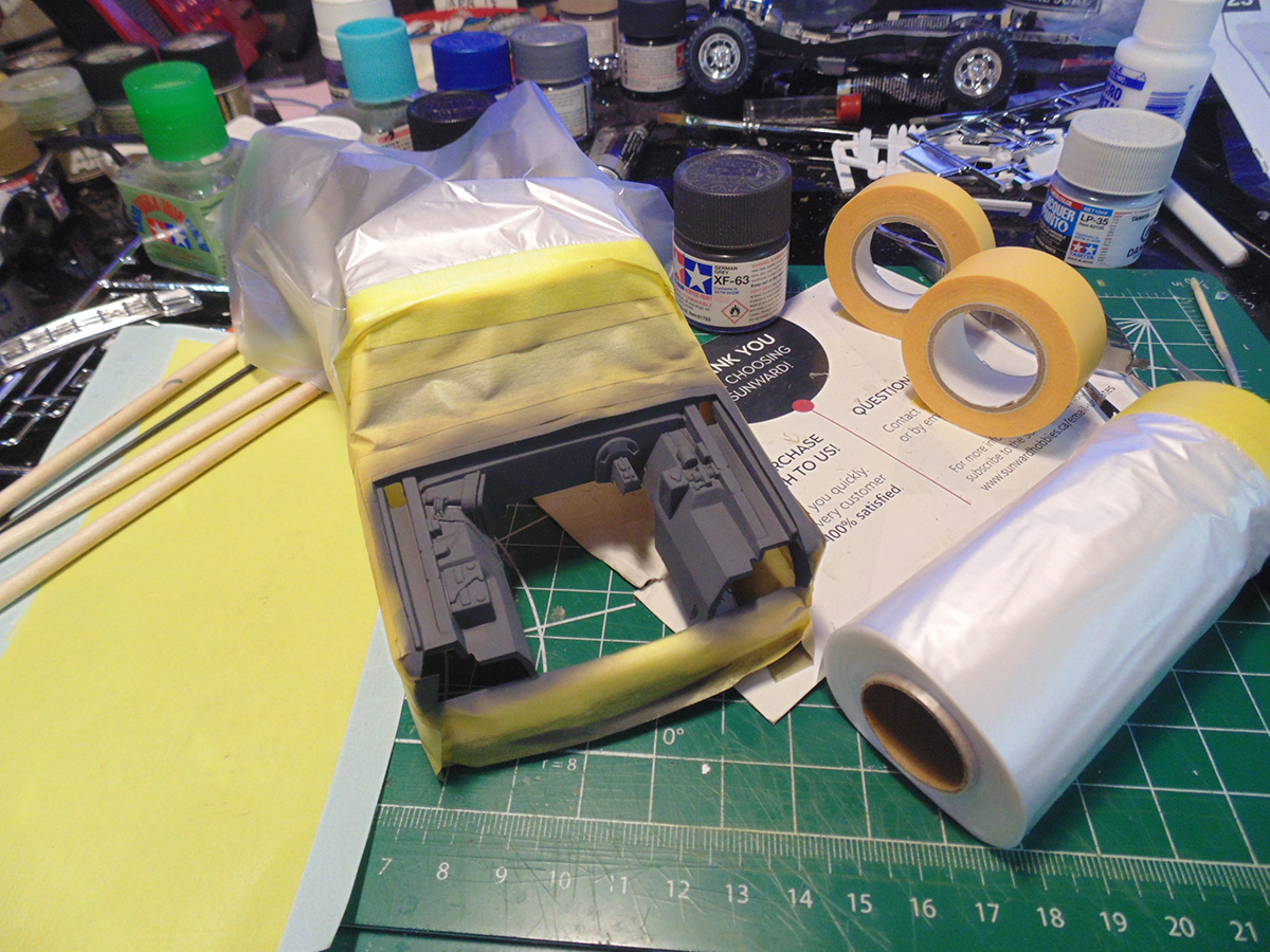 Multiple tape masking products with the exterior