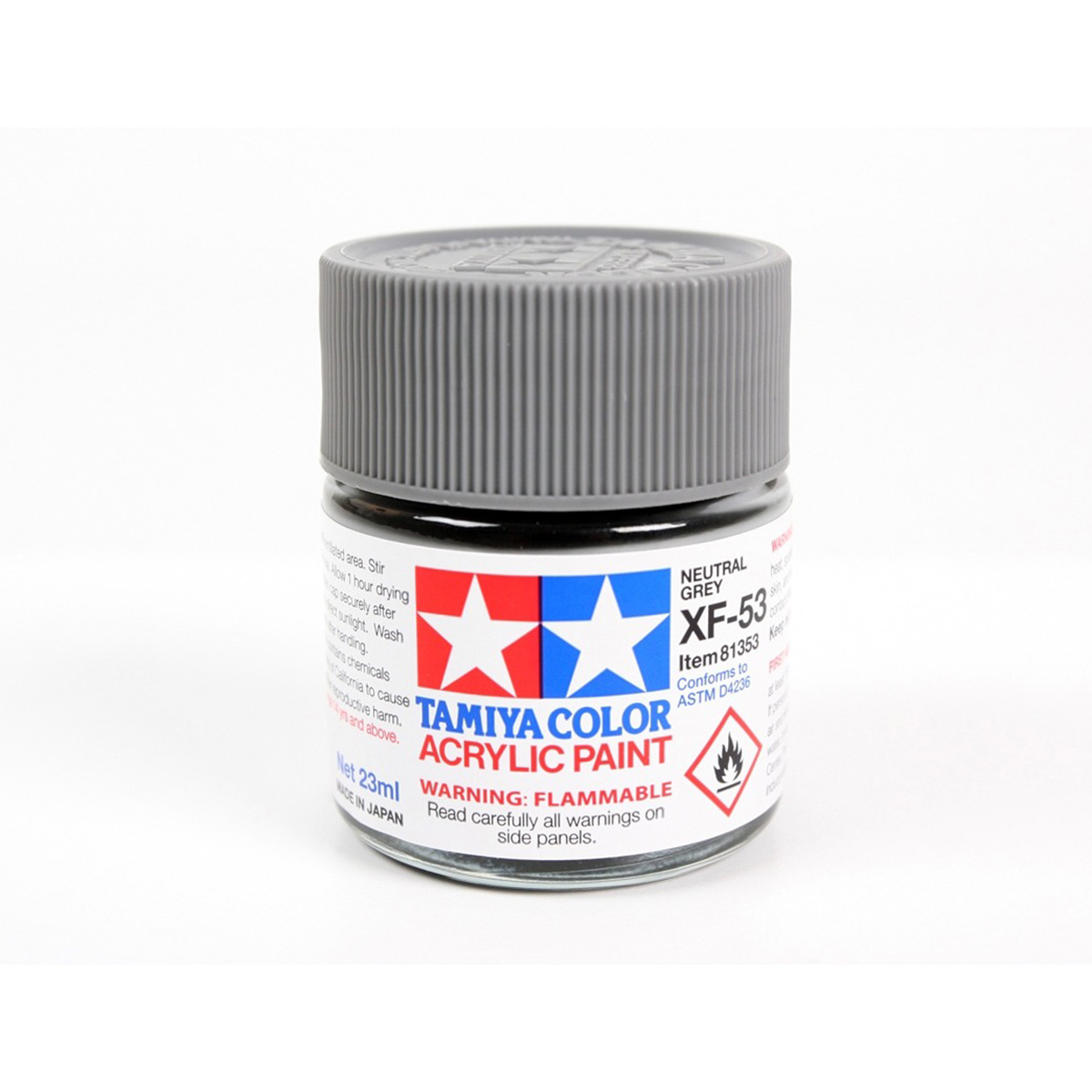 Tamiya Acrylic Paints XF53 XF-53 81353 Neutral Grey Gray Large 23ml