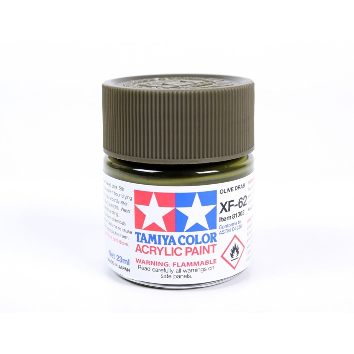 Tamiya Acrylic Paints XF62 XF-62 81362 Olive Drab Large 23ml