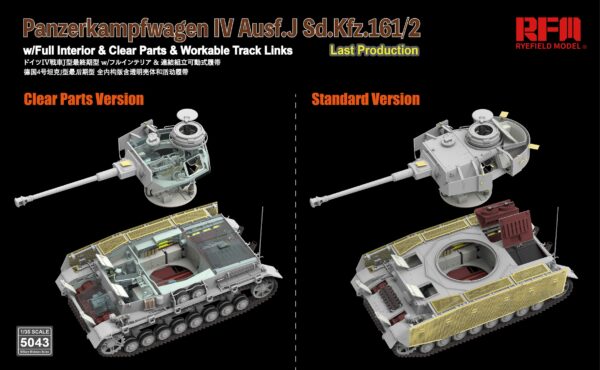 Ryefield Models Panzerkampfwagen IV Ausf.J Sd.Kfz.161/2 Tank 1/35 Scale 5043