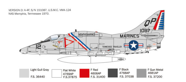 Italeri A-4 E/F/G Skyhawk 1/48 Scale 2826