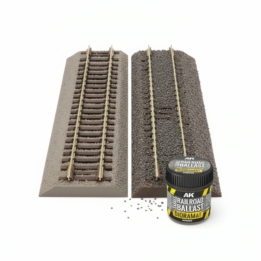AK Interactive Small Railroad Ballast HO 1/72 Scale AKI 8256