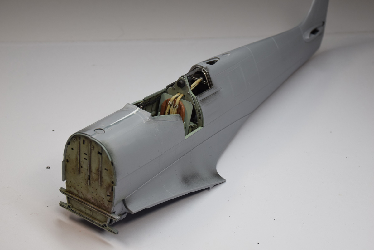 Assembled Cockpit Detail Airfix Spitfire Build