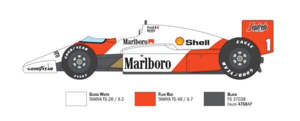 Italeri McLaren MP42C Prost Rosberg 1/12 Scale 4711