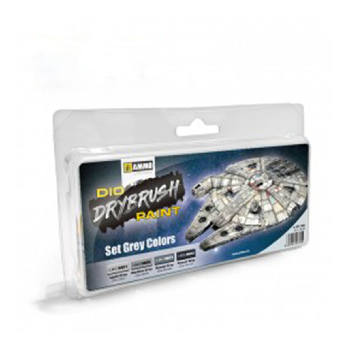Ammo by Mig Dio Drybrush Set of 4 Grey Colors AMIG7300