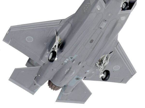 This model kit recreates the state-of-the-art F-35A Lightning II in 1/72 scale. It inherits many of the detailed features first seen in our 1/48 scale release. Thanks to extensive research, the A variant of the Lockheed Martin F-35 Lightning II is available to fans in either preferred scale. About the F-35A Fighter jets have continued to develop since they were first seen in late WWII, to the point where modern-day aircraft such as the F-35 Lightning II and F-22 Raptor are often called "fifth generation" fighters; qualities such as their highly advanced stealth characteristics and network connectivity set them apart from earlier fighters. Developed under the Joint Strike Fighter Program (JSF), the F-35 integrates multiple functions into its design and there are three types at the time of writing: the F-35A conventional take-off and landing (CTOL) aircraft, the F-35B short take-off, vertical landing (STOVL), and the F-35C, with its larger wing and tail; across these three variants, the F-35 can accomplish various missions without impacting upon its observability and exemplary maneuverability. Multiple sensors are at the heart of its advanced capabilities, and the wealth of data harvested is shared via multifunction advanced data link, helping provide the crew with outstanding information via a large cockpit display and the helmet-mounted display system. The F-35's maiden flight was in December 2006, and deployment with air arms in the U.S., Italy, Japan, and more is planned, as the aircraft appears set to take on a key role in the defense landscape in years to come. • 1/72 scale plastic model assembly kit. Wingspan: 148mm, fuselage length: 218mm. • Features refined molded depictions of radar absorbent material (RAM) sections on the surface. • This kit can be assembled with one choice of the three ordnance patterns – stealth mode, air-to-air mode, and beast mode. • Ordnance components can be attached to the weapons stations on the belly of the aircraft. • (Weapons bay door can only be attached closed.) • The fuselage with integrated wing has a realistic rendering of Blended Wing Body (BWB). • This kit also features realistic renderings of the following sections: - Y- shaped air intakes - Cockpit and landing gear bays - Engine nozzle (one-piece design) - Martin-Baker US16E ejection seat - RCS (radar cross section) enhancers affixed to top and bottom sections (two for each, four in total) during basic training exercises. - Boxes stored in nose landing gear bay. • Choose from open or closed canopy (not interchangeable after assembly). • Flaps are assembled in the up position. • Canopy and EOTS sensor fairing on nose undersurface are recreated in transparent plastic. • Includes a realistically recreated seated pilot figure with Helmet-Mounted Display (HMD) and ordnance components (AIM-9X Sidewinder x2 and GBU-12 Paveway II x4). • Comes with three marking options: • 34th FS, 388th FW, U.S. Air Force Air Combat Command, Hill AFB, Utah • 301st Fighter Squadron, 3rd Wing, Japan Air Self-Defense Force, Misawa Air Base 302nd Fighter Squadron, 3rd Wing, Japan Air Self-Defense Force, Misawa Air Base • Includes masking stickers for painting demarcation of canopy and EOTS sensor fairing components, and a full-color painting guide.