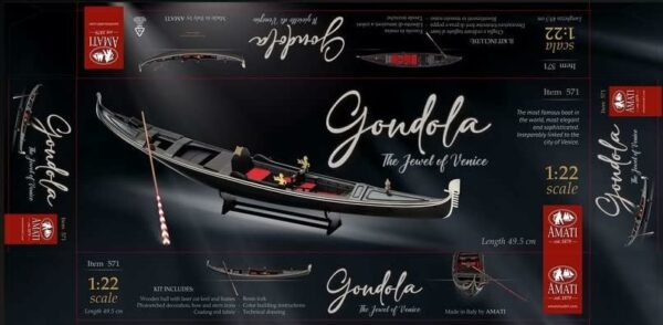 Amati Gondola The Jewel of Venice 1/22 Scale 571