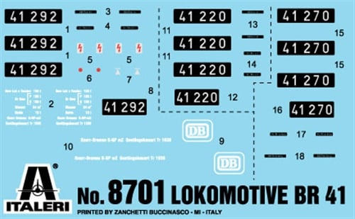 Italeri Locomotive Lokomotive BR41 HO 1/87 Scale 8701