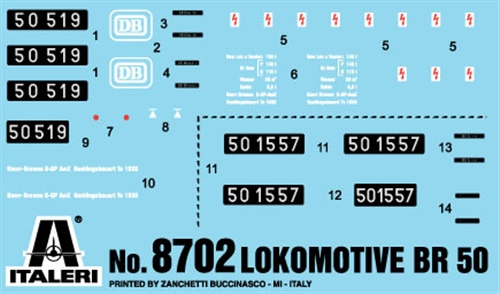 Italeri Locomotive Lokomotive BR50 HO 1/87 Scale 8702