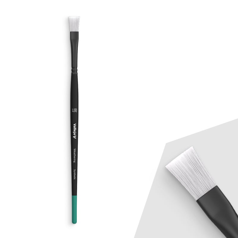 Vallejo Weathering Large Synthetic Flat Brush B09003