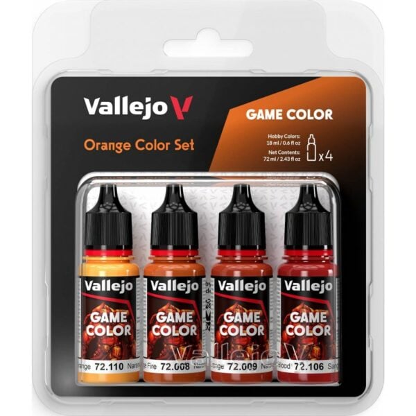 Vallejo Game Color Orange Color Set of 4 VAL 72381