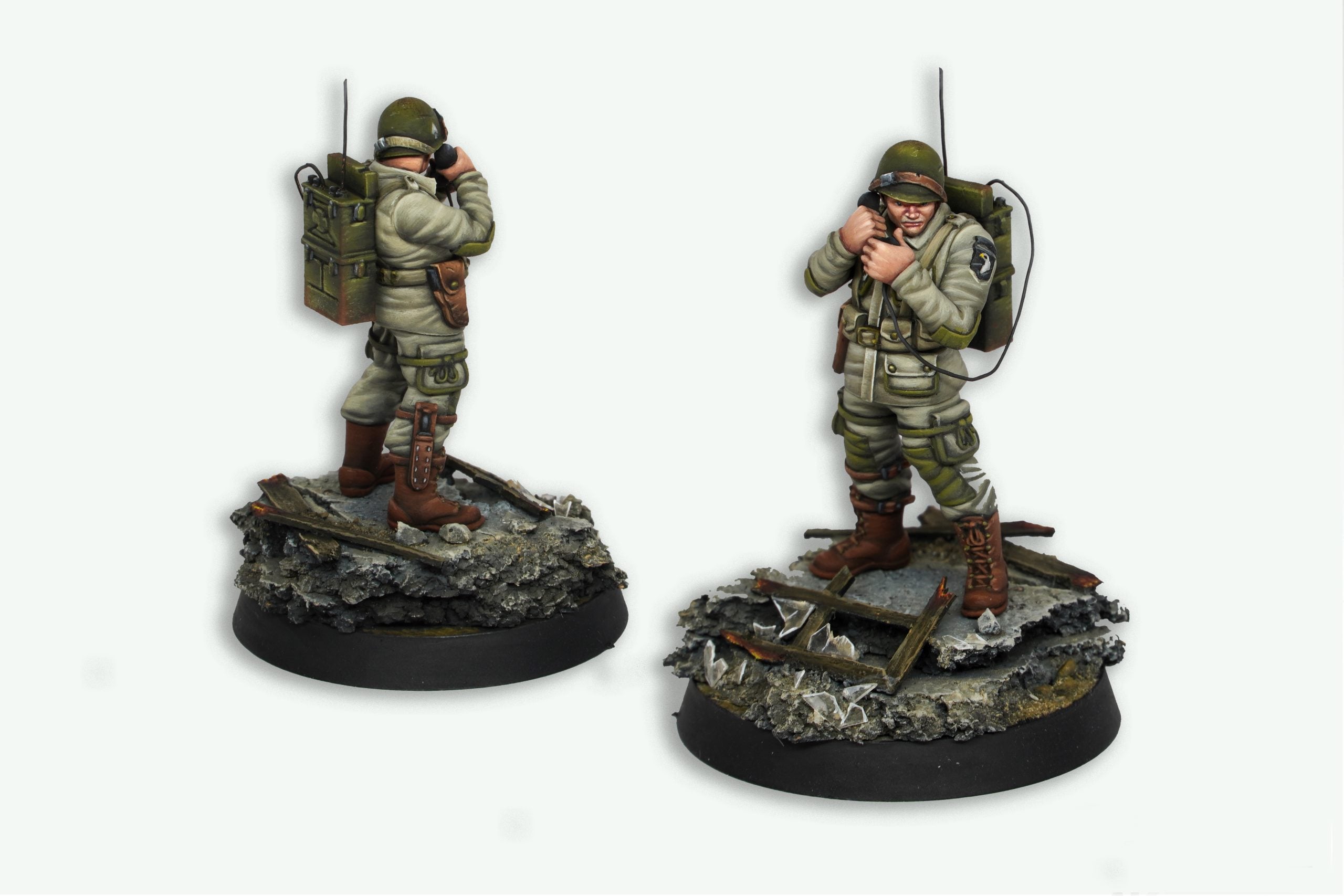 AK Interactive 3rd Generation US Airborne Division D-Day Military Miniature Starter Set of 14 Paint Set with 1 Figure AKI 11778