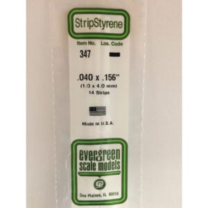 Evergreen 24 inch Long White Strips .040in x .156in Pack of 14 EVE 347