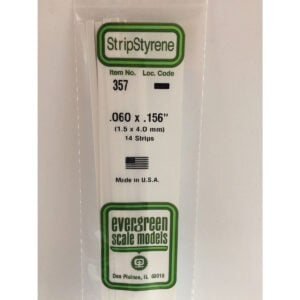 Evergreen 24 inch Long White Strips .060in x .156in Pack of 14 EVE 357