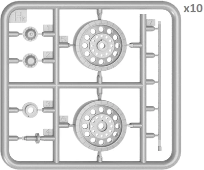 Miniart T-54 Wheels Set Early Type 1/35 Scale 37054