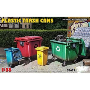 Miniart Plastic Trash Cans 1/35 Scale 35617