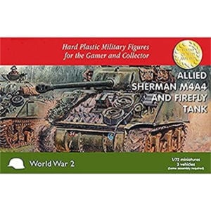Plastic Soldier Company Allied Sherman M4A4 and Firefly Set of 3 Vehicles 1/72 Scale PSC WW2V20015