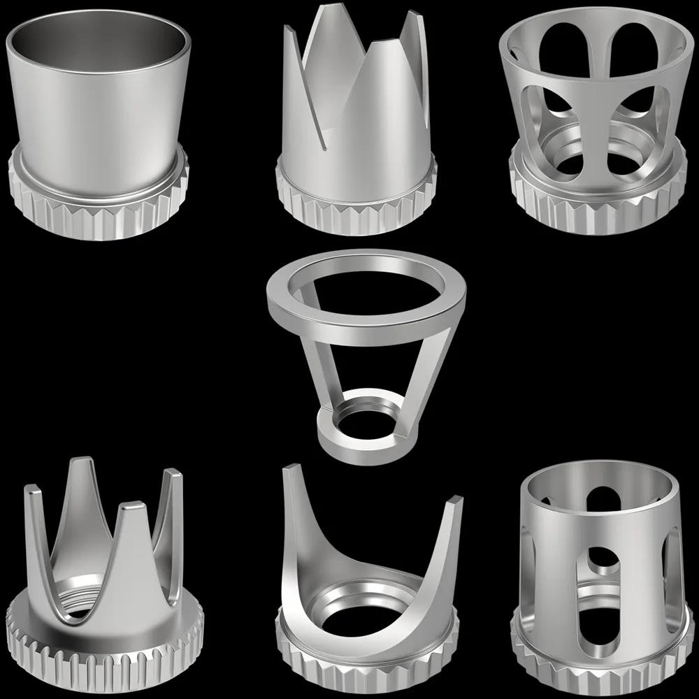 Airbrush Crown Cap Types.