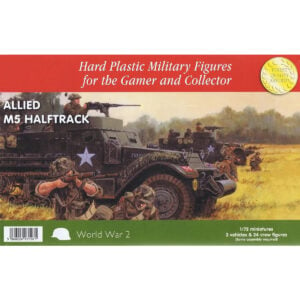 Plastic Soldier Company British and Commonweath Allied M5 Halftrack Set of 3 Vehicles and 24 Figures 1/72 Scale PSC WW2V20013
