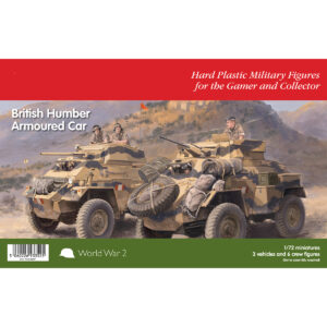 Plastic Soldier Company British Humber Armoured Car Set of 3 Vehicles and 6 Figures 1/72 Scale PSC WW2V20037