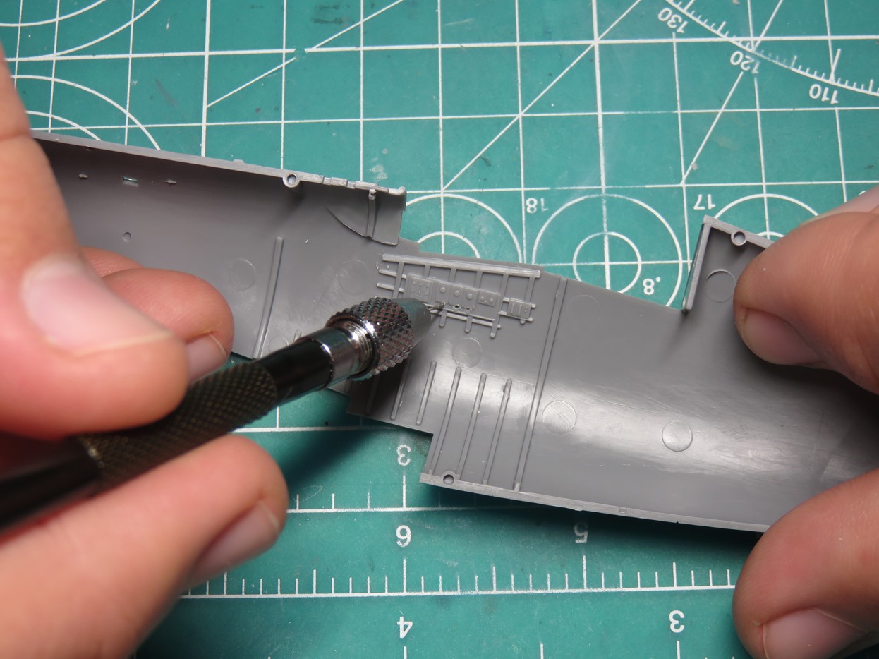 Tamiya F4U-1D Corsair Build Drilling