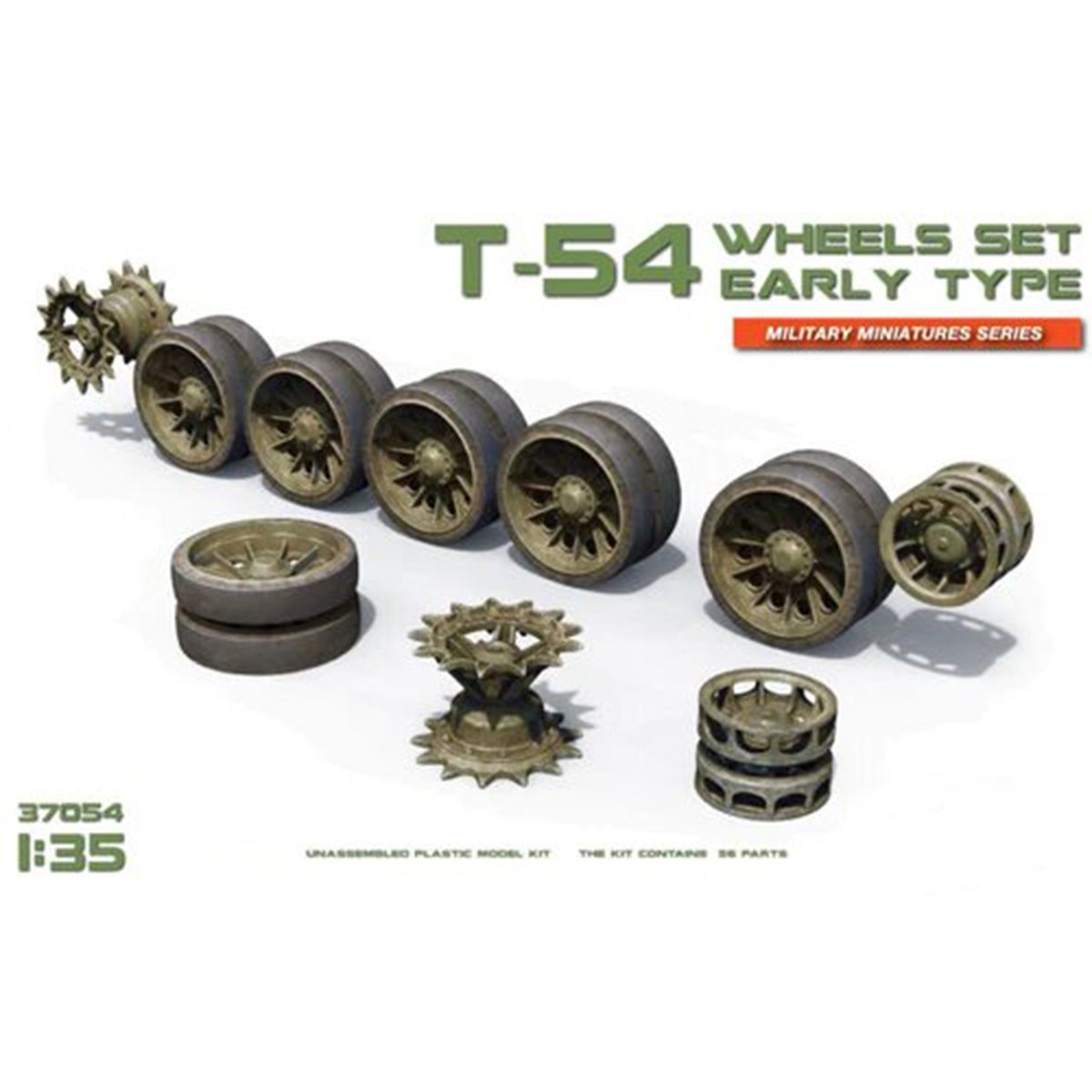 Miniart T-54 Wheels Set Early Type 1/35 Scale 37054