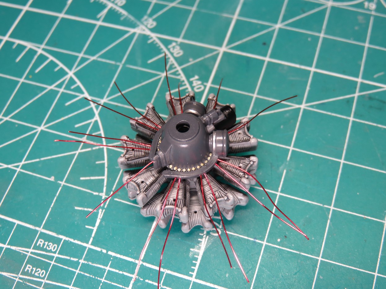 Wasp Engine Cylinder Heads with wires