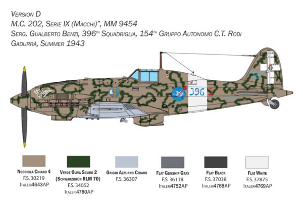 Italeri Macchi MC.202 Folgore 1/32 Scale 2518