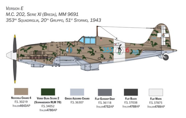 Italeri Macchi MC.202 Folgore 1/32 Scale 2518