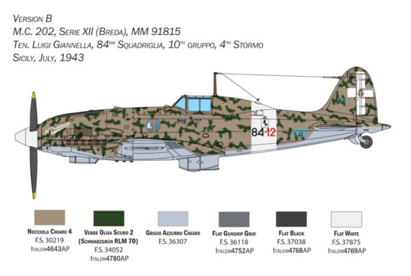 Italeri Macchi MC.202 Folgore 1/32 Scale 2518