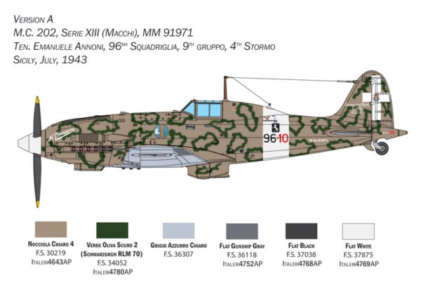 Italeri Macchi MC.202 Folgore 1/32 Scale 2518
