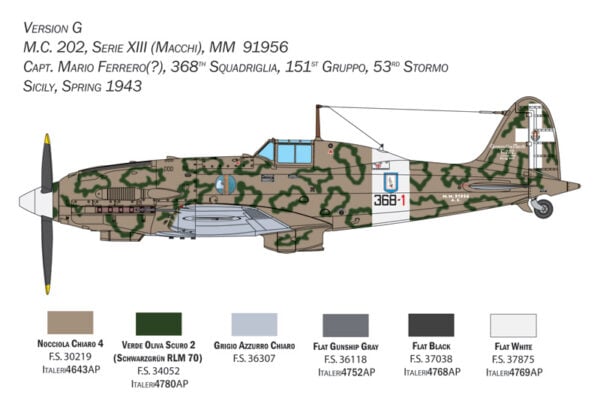 Italeri Macchi MC.202 Folgore 1/32 Scale 2518