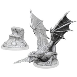Wizkids D&D Nolzurs Marvelous Unpainted Miniatures Wave 19 White Dragon Wyrmling 90589