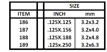 Evergreen Stripe Size Chart