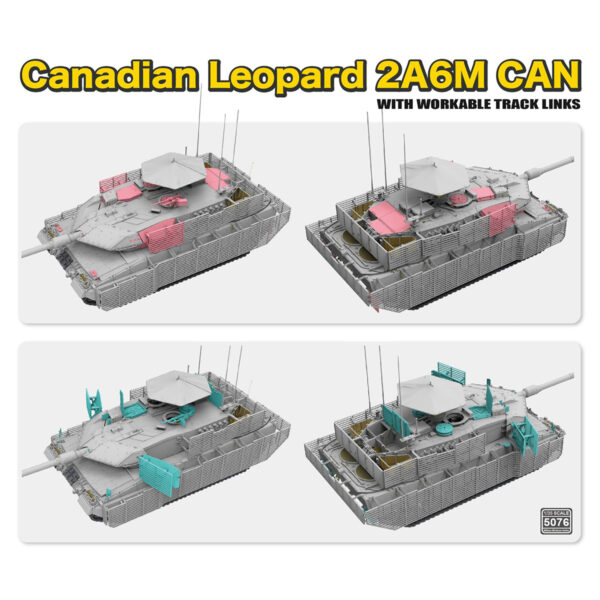 RyeField Model Canadian Leopard 2A6M Can with Workable Track Links 1/35 Scale RM-5076