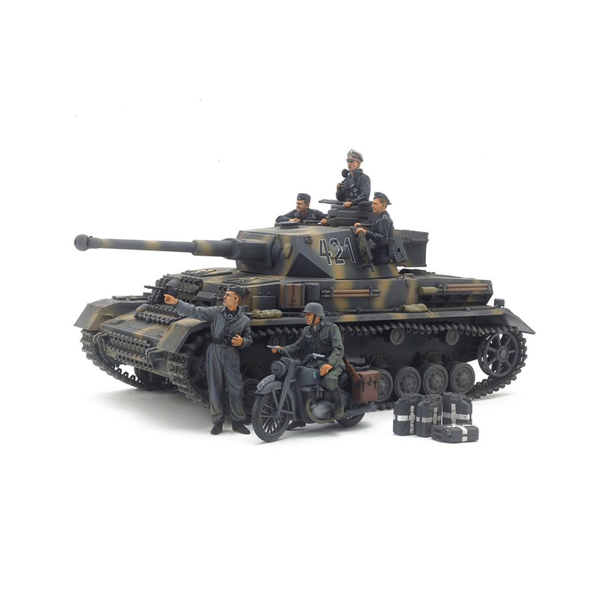 Tamiya Panzer IV Ausf.G and Motorocycle Eastern Front 1/35 Scale 25209
