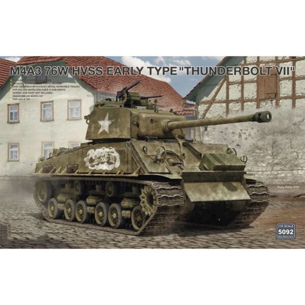 RyeField Model 76W HVSS Early Type Thunderbolt VII 1/35 Scale RM-5092