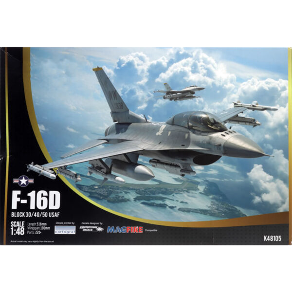 Kinetic Models F-16D Block 30/40/50 USAF Gold Series 1/48 Scale K48105
