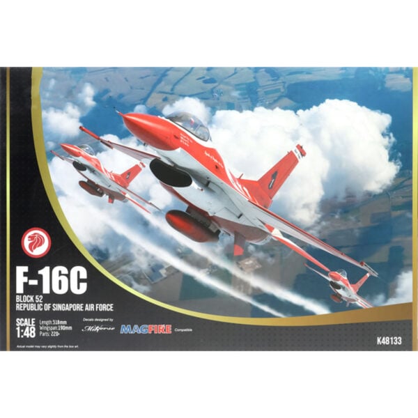 Kinetic Models F-16C Block 52 Republic of Sigapore Air Force Gold Series 1/48 Scale K48133