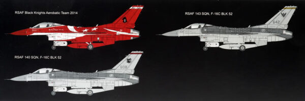Kinetic Models F-16C Block 52 Republic of Sigapore Air Force Gold Series 1/48 Scale K48133