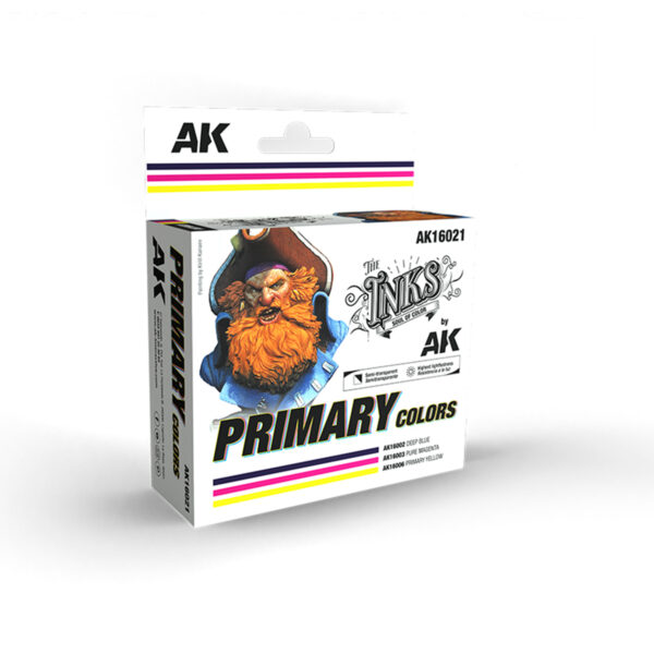 AK Interactive The Inks Set of 3 Primary Colors 16021